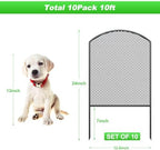 decorative garden fence 10 pack, 24in(h) x 10.8ft(l) shown in use