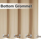 NICETOWN 2 Panels Weighted Blackout Curtains for Patio Waterproof & Windproof, Thermal Insulated Top and Bottom Rustproof Grommets Light Block Outdoor Drape for Pool, Biscotti Beige, W52 by L95