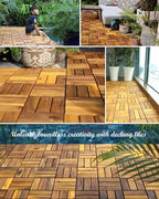 interlocking deck tiles, 10 pcs 12" x 12", package contents
