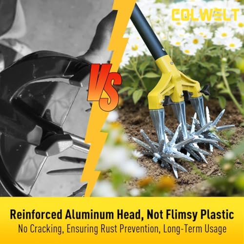 colwelt cultivators for gardening 61’’, rotary cultivator tool on a desk or shelf
