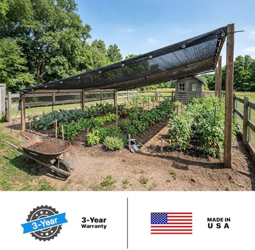 amgo 30% black shade cloth 12' x 16' showing dimensions