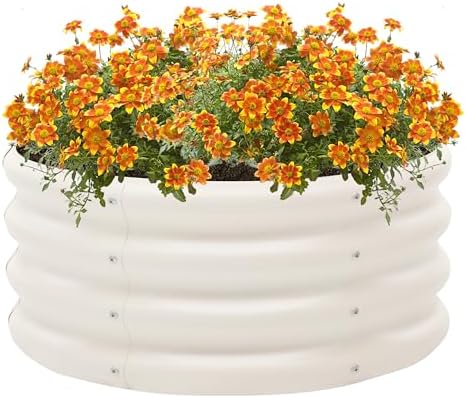 besebay 2-pack 2x1ft galvanized raised garden bed, outdoor on a desk or shelf