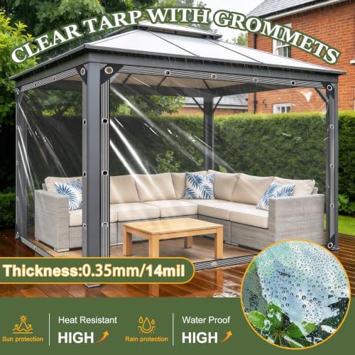 clear tarp with grommets 8x12ft clear tarps heavy shown in use