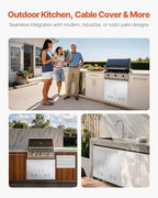 vevor outdoor kitchen doors 30w x 21h inch showing dimensions