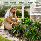 artificial greenery stems fake bird nest fern faux, view 9