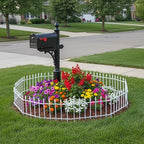 sunnydaze decorative garden fence border, 22" w x on a desk or shelf
