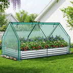ohuhu 8x4x1 ft raised garden bed outdoor with shown in use