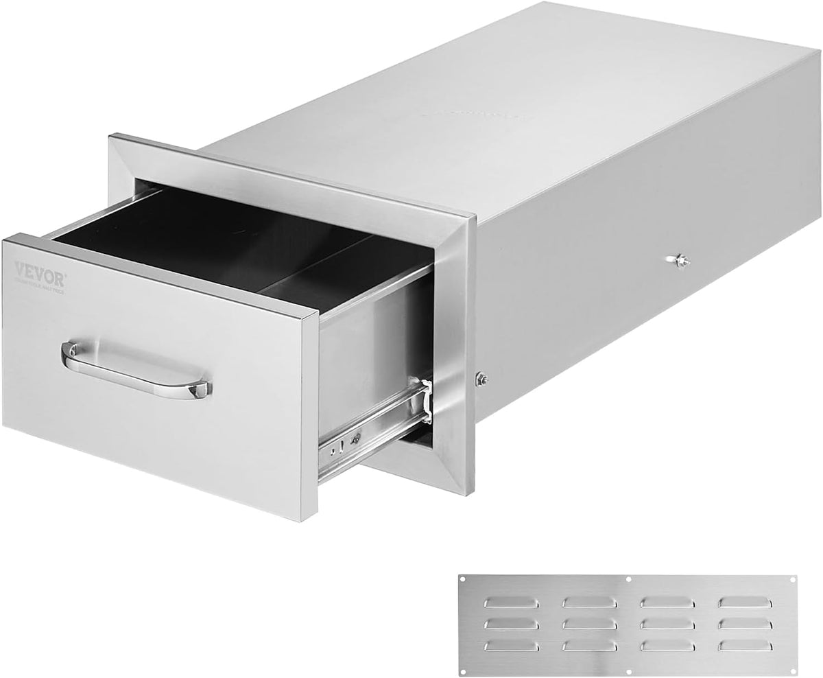 vevor outdoor kitchen drawers 14"w x 8.5"h x shown in use