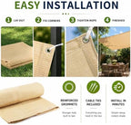 90% outdoor sun shade cloth, 10’ x 12’ on a desk or shelf