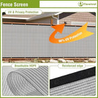 6'x40' privacy screen fence heavy duty fence panels showing dimensions