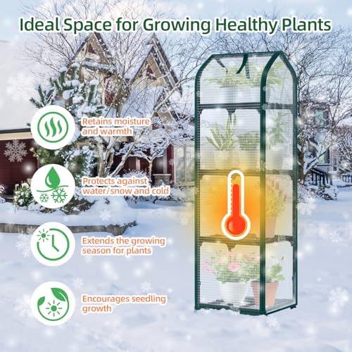 ohuhu mini greenhouse for indoor outdoor, small plastic, package contents