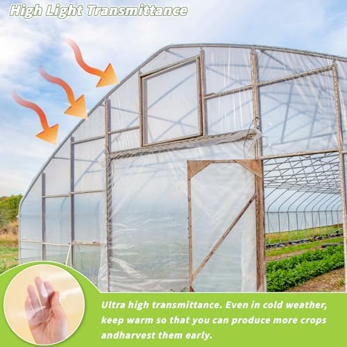 6 mil greenhouse plastic sheeting, 10 x 50, close-up detail