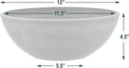 PSW Pot Collection M30C 12-inch Plastic/Stone/Wood Composite Low Bowl Planter – No Drainage Hole (Drillable), Shallow Indoor/Outer Pot for Succulents, Bonsai, Fairy Gardens, Herbs, Chocolate