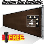 royal shade 6' x 50' brown fence privacy, front angle view