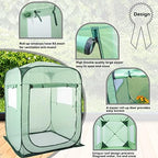 porayhut pop up greenhouse tent,portable x-large walk-in flower showing dimensions