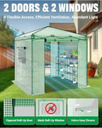 acepic 8x8 instant pop up greenhouses, walk-in greenhouse, side view