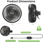5" clip-on fan 2 units for grow tent shown in use
