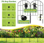 decorative garden fence panels - 24in (h) x showing dimensions