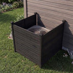giantex 3 panels wooden privacy fence with stakes shown in use