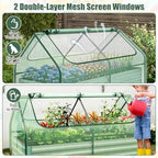 giantex galvanized steel raised garden bed with mini, view 9