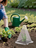 garden cloches,clear reusable plant bell covers,7.8"x11" on a desk or shelf