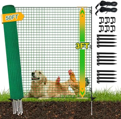 3x50 ft temporary fence for backyard,garden fence with, front angle view
