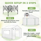 eagle peak 10x10 pop up walk in greenhouse on a desk or shelf