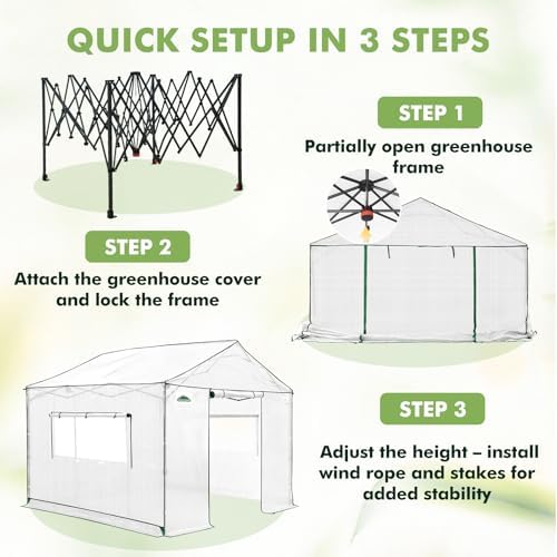 eagle peak 10x10 pop up walk in greenhouse on a desk or shelf
