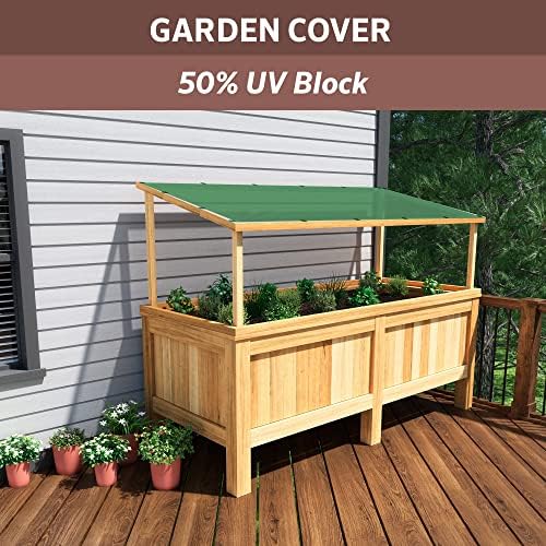 coolaroo 50% uv block garden shade cloth for, front angle view