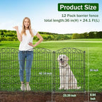 12 panel no dig decorative garden fence with shown in use
