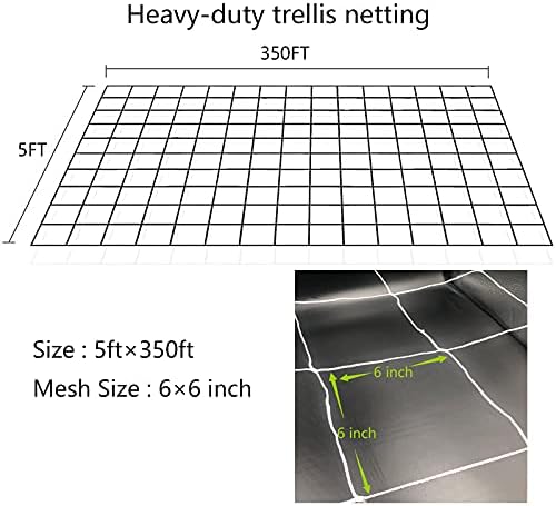 5x350ft garden trellis netting - heavy-duty polyester outdoor, close-up detail