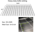 5x350ft garden trellis netting - heavy-duty polyester outdoor, close-up detail
