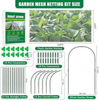 33 ft garden mesh netting kit pest barrier shown in use