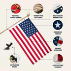 allegiance american flags for outside set 3x5 ft, close-up detail