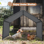 outdoor dog tent shade, 4'x4'x3' dog shelter house, close-up detail