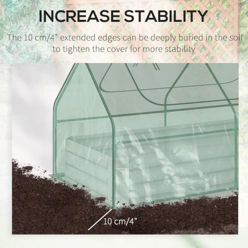 outsunny 6 x 3 x 1ft metal planter, view 9