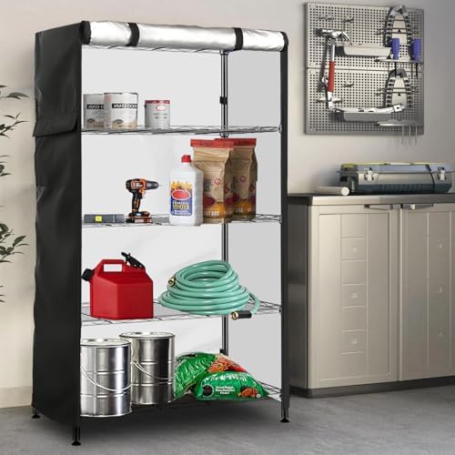 wire shelf cover,600d heavy duty 100% waterproof shelf, front angle view