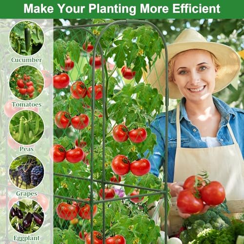 cucumber trellis for raised bed 5.4x5.5ft u-shape adjust on a desk or shelf