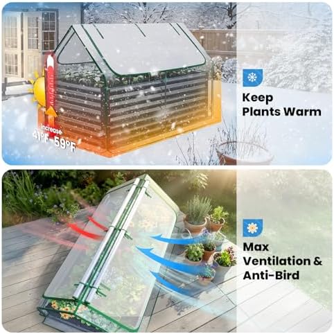 quictent large raised garden bed with cover 6x3x2, close-up detail