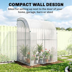 outsunny 5' x 4' x 7' outdoor lean, side view