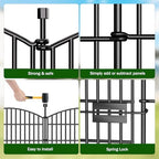10 panel no dig decorative garden fence with showing dimensions