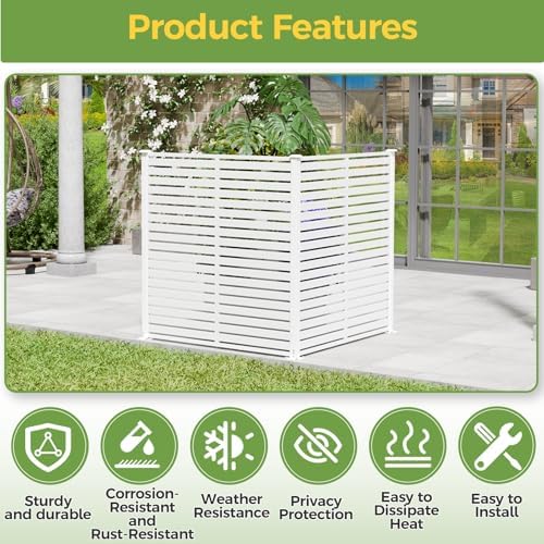 air conditioner fence panels, 47" w x 48" shown in use