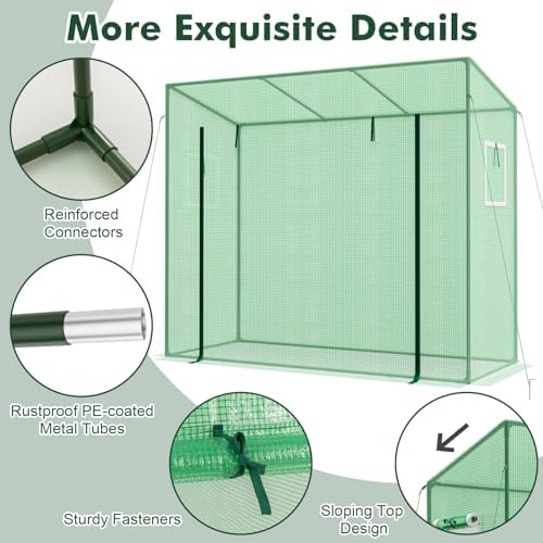 happygrill mini greenhouse, portable walk-in greenhouse with pe, package contents