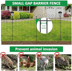 garden fence animal barrier with lights, 5 panels, side view