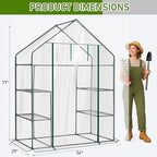 outvita walk-in greenhouse, 3 tiers 4 shelves, durable shown in use