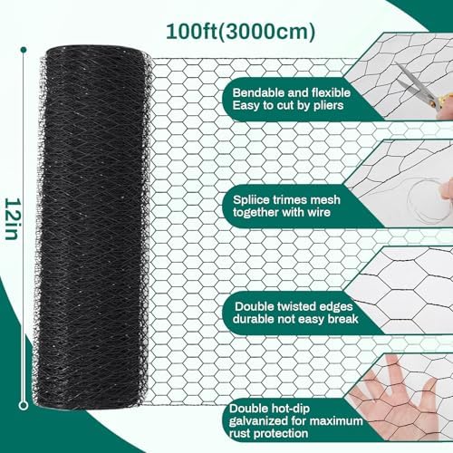 glikceil 12 in x 300 ft chicken wire shown in use