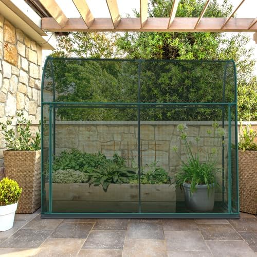 ohuhu crop cages for garden plant: 6x3x5 ft, front angle view