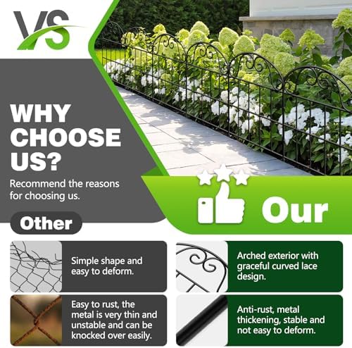 garden fence 24.5 in x 20.58 ft, 19-pack, front angle view