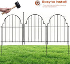 ghwie decorative garden fence, rustproof metal, no dig on a desk or shelf