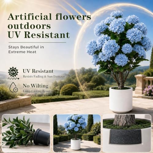 3ft artificial hydrangea tree outdoor | uv resistant, package contents